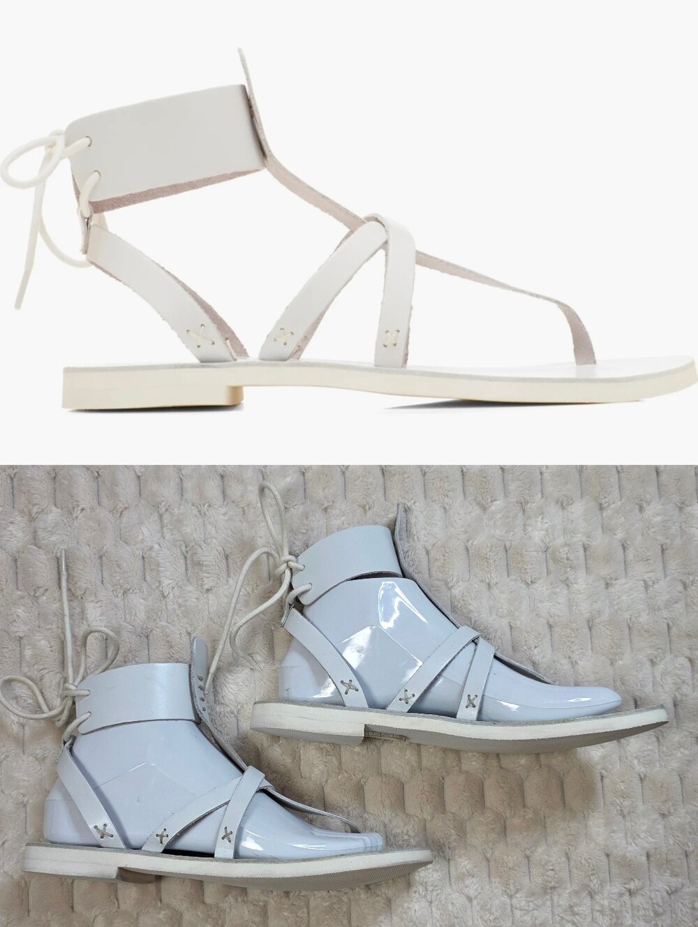 FREE PEOPLE White Vacation Day Coastal Casual Everyday Minimalist Strap Sandals